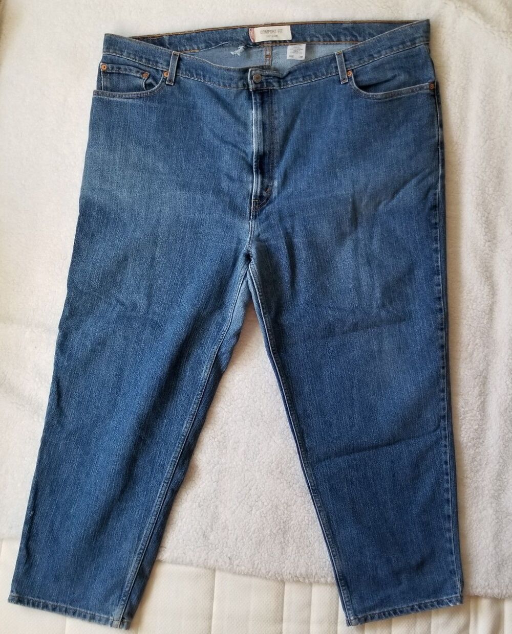 Levi’s 550 Relaxed Fit Jeans – W48 L28 (Factory Hemmed) – Medium Wash Big & Tall